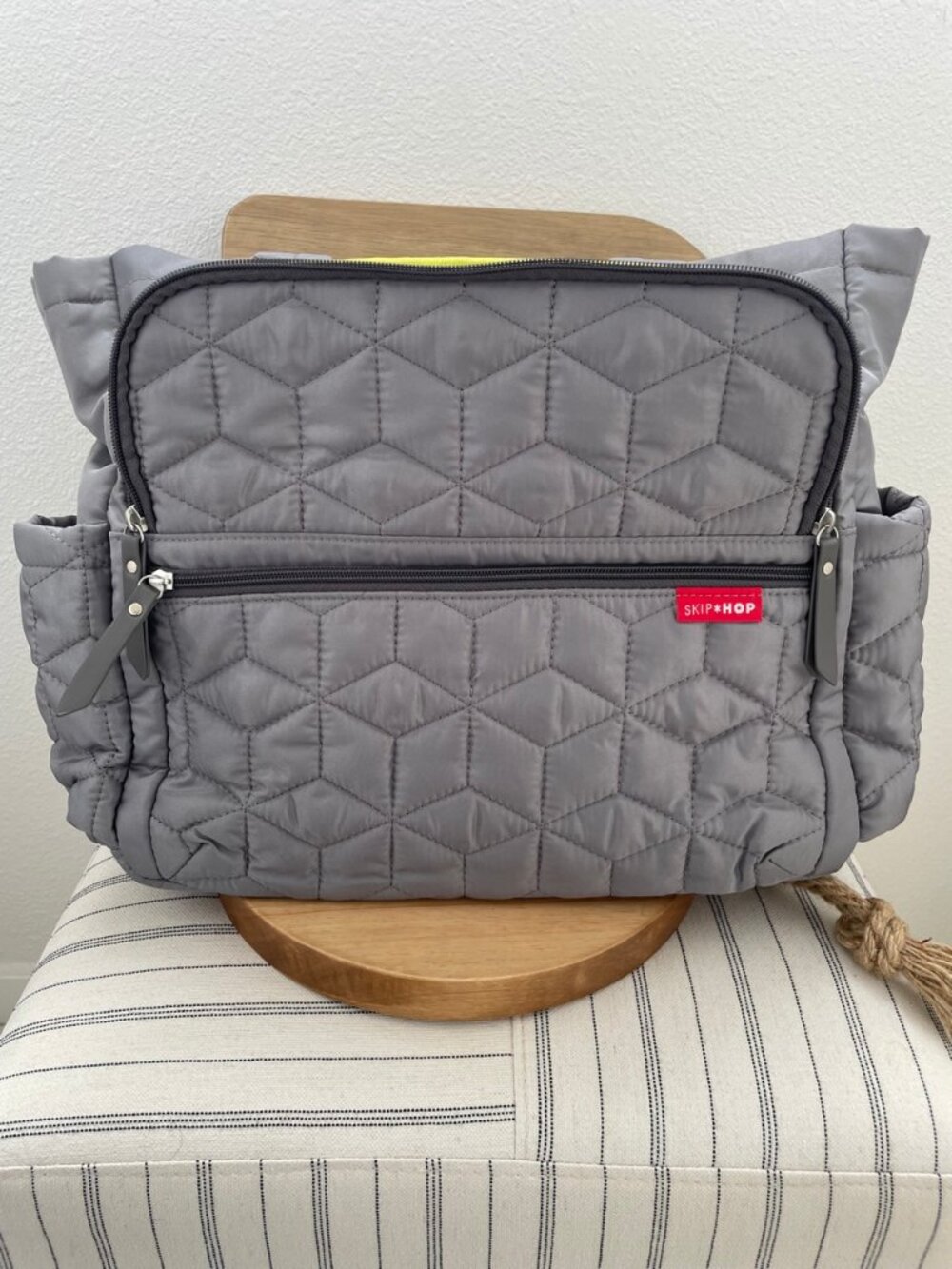 SALE! Skip Hop Forma Diaper Backpack Grey Quilted with Accessories NWOT